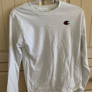 Long sleeve white Champion shirt